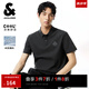 杰克·瓊斯（JACK&JONES）男裝25年精致虎頭刺繡涼感短袖polo衫男士夏季商務(wù)半袖翻領(lǐng)T恤 黑砂色E44 M