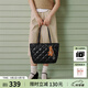 歐時(shí)納（JUST STAR）托特包包女款2025新款輕奢侈學(xué)生單肩包手提大容量通勤包生日禮物松露黑-中號（可放A4 13寸電腦）時(shí)尚高端品牌生日禮物女