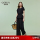歌莉婭（GOELIA）【四面彈】歌莉婭高級松弛感穿搭套裝女夏2025超火黑色ootd三件套 00B黑色 S