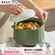 摩登主婦砂鍋燉鍋煲湯家用耐高溫燃?xì)饷簹庠钌冲佁沾墒仠伕蔁婚_裂 木紋砂鍋-墨綠色 2.8L 產(chǎn)品規(guī)格見圖二
