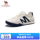 駱駝（CAMEL）復(fù)古德訓(xùn)鞋經(jīng)典T頭休閑百搭男士板鞋潮鞋 G15S547097 白/藍 42