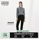Teenie Weenie【涼感】小熊春季簡約修身小腳牛仔褲小個子長褲女款 黑色 S (160)