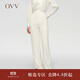 OVV【孫儷同款】春夏熱賣(mài)女裝簡(jiǎn)約利落休閑直筒西褲 米白（凈色）05 S