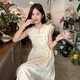 粉媚夢新品碎花連衣裙裙子女夏季2025新款衣服女裝小個(gè)子長裙純欲女裙 小飛袖新中式盤扣碎花裙 M