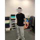 QGF 運動健身短袖男士夏季正肩t恤半袖顯壯肌肉收袖小領(lǐng)口打底衣服衫 黑色（聯(lián)系客服領(lǐng)取十元優(yōu)惠） XL [建議110-130斤]