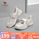 駱駝（CAMEL）丑萌涼鞋女舒適鏤空透網(wǎng)魔術貼休閑涼鞋 L25M202060 米色 36 