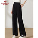 俞兆林（YUZHAOLIN）休閑闊腿褲女褲子高腰垂感運動(dòng)褲窄版直筒長(cháng)褲女褲子 Y143K2015
