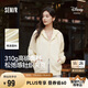 森馬（Semir）迪士尼外套女中長(zhǎng)款連帽寬松針織衛(wèi)衣2025春休閑夾克109125108001