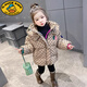 G.DUCKKIDS女童棉服冬季2024新款加厚洋氣女寶寶棉襖冬裝羽絨棉衣小女孩外套 咖色 110cm