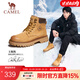 駱駝（CAMEL）【王俊凱同款】馬丁靴男秋冬2025新款大黃靴女戶外工裝靴登山鞋子 GE122W7757T 金黃色（男款） 42