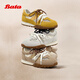 拔佳小松餅阿甘鞋女2025春商場(chǎng)新款厚底德訓運動(dòng)鞋 卡其-網(wǎng)面  35 