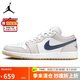Jordan男子休閑鞋喬丹AJ1 JORDAN 1 運動鞋553558-146灰白42.5