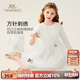 英氏（YEEHOO）女童連衣裙兒童公主裙中大童裝晚禮服刺繡宴會(huì )裙子秋 白色 140
