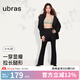ubras虞書欣同款輕柔空氣層修身微喇收腹瑜伽打底喇叭褲女可外穿 微喇打底褲-黑色 S