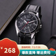 卡西歐（CASIO）男士手表經(jīng)典三盤(pán)防水指針石英表商務(wù)休閑男表 黑表盤(pán)黑色皮表帶MTP-1374L-1A