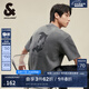 杰克·瓊斯（JACK&JONES）男裝復(fù)古簡約舒適基礎(chǔ)百搭哥特字母飛鳥寬松圓領(lǐng)短袖T恤男 石雕灰E05 M (175)