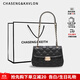 CHASENG&KAVLON名媛斜挎包包女新款菱格紋小香風(fēng)鏈條包單肩小方包送女友禮物 黑色-輕奢【代寫(xiě)賀卡 贈禮袋】