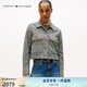 TOMMY HILFIGER25新款秋冬女裝休閑通勤紐扣襯衫翻領(lǐng)千鳥格單夾克外套06026 黑白格紋0IM S （推薦：100-115斤）