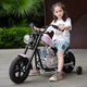SHAWN BABY兒童電動(dòng)摩托車兩輪電動(dòng)車3-12歲童車代步車復(fù)古小電摩電動(dòng)平衡車 粉色：全功能+黑車架+24V鉛酸