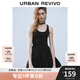 UR2025夏季新款女裝設(shè)計(jì)感大蝴蝶結(jié)裝飾無(wú)袖連衣裙UYV750037 正黑 S