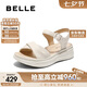 百麗休閑涼鞋女25夏新商場(chǎng)同款真皮厚底涼鞋D6N2DBL5 米白 37