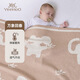 英氏（YEEHOO）嬰兒A類毯子竹纖維寶寶夏季午睡蓋毯幼兒園空調(diào)薄被 【輕暖絨感】萬(wàn)象回春 120cm*120cm