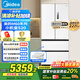 美的（Midea）M60系列520純平全嵌法式多門四開門家用冰箱超薄雙系統(tǒng)雙循環(huán)大容量國家補貼BCD-520WUFPZM(E)白