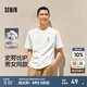 森馬（Semir）史努比系列短袖T恤男純棉半袖印花刺繡情侶裝秋季上衣寬松潮 本白10101 L
