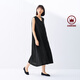 無印良品（MUJI）女式 棉 漢麻 無袖連衣裙女裝裙子夏季 連身裙長裙 BCD91C5S 黑色 M （160/84A）