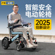 護(hù)衛(wèi)神電動(dòng)輪椅630老人專用智能全自動(dòng)輕便可折疊旅行出行電動(dòng)手推車 【3】升級(jí)款/20安鋰電池/帶電助推（熱選） 鋁合金車架/加厚坐墊/電磁剎車/六重減震帶電助推