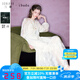 IBUDU2025春季新款萊賽爾連衣裙A字裙吊帶裙兩件套長裙女 米白色 L 165/88A