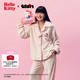 野獸派家居（tbh）三麗鷗Hello Kitty法蘭絨家居服套裝冬季可外穿睡衣女 Hello Kitty法蘭絨家居服 奶白條紋 M
