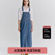 ELAND衣戀背帶牛仔連衣裙A字中長(cháng)裙子夏新款 牛仔色(55)Indigo M 165