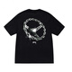 斯圖西（stussy）鐵鏈黑色八號短袖T恤寬松情侶圓領(lǐng)印花上衣夏季潮牌 男女同款 黑色 L