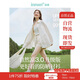 茵曼UPF100+防曬衣女夏時尚襯衫外套 淺杏白 M