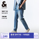 杰克·瓊斯（JACK&JONES） 春季休閑潮流舒適百搭男褲長(zhǎng)褲貓須水洗修身牛仔褲男款225132036