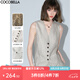 COCOBELLA靜奢風簡約通勤亞麻西裝馬夾氣質優(yōu)雅馬甲WS0006-2 沙石白 L