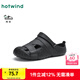 熱風(fēng)（Hotwind）男鞋25年夏季新款男士拖鞋百搭洞洞鞋包頭沙灘鞋兩穿涼鞋子 01黑色 42 M(42-43)