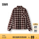 森馬（Semir）長(zhǎng)袖襯衫男純棉法蘭絨格子外套秋季情侶裝寬松上衣101524105207