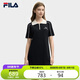 FILA 斐樂官方【楊冪同款】女編織連衣裙2025夏時(shí)尚休閑修身POLO裙子