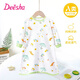 笛莎（DEESHA）【100%棉】嬰兒衣服長(cháng)袖睡袍寶寶睡衣裙子兒童連體衣