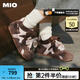 MIO米奧薄底德訓(xùn)鞋女2025秋季新款高幫運(yùn)動(dòng)拼色雙鞋帶時(shí)尚休閑鞋 咖啡/粉色 36 (230mm)
