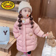 G.DUCKKIDS女童羽絨棉服冬款2025新款女寶寶加厚洋氣中長款冬裝外套 粉色 100