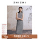 致知ZHIZHI 惜分飛 棋盤(pán)格印花連衣裙女25夏季新款優(yōu)雅假兩件長(zhǎng)裙 黑白格紋 XS