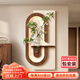 山水顏（SHANSHUIYAN）高級(jí)感水培綠植玄關(guān)裝飾畫(huà)入戶(hù)走廊過(guò)道掛畫(huà)立體砂巖走廊客廳壁畫(huà) 生機(jī)盎然A 40*80cm 插電款【接電源220v+遙控開(kāi)關(guān)】 多層立體砂巖畫(huà)+水培花瓶+隨機(jī)仿真綠植