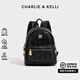 CHARLIE&KELLI CK品牌包包女款書(shū)包雙肩包女士2025年媽咪背包大容量實(shí)用禮物女 黑色小號【代寫(xiě)賀卡 品牌禮袋】