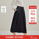 茵曼百搭高腰牛仔半身裙2025秋女裝新款顯瘦a字長裙 深牛仔藍(lán) XL
