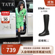 他她盧昱曉同款超模靴騎士靴長(cháng)靴女靴子秋冬 黑色 37