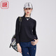 漁漁牌女裝T恤打底衫女2025新款秋季中高領(lǐng)彈力女T修身顯瘦百搭上衣 黑 3XL