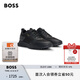 BOSS博斯【七夕節(jié)禮物】男士品牌標(biāo)識(shí)裝飾混合材質(zhì)運(yùn)動(dòng)鞋JONAH 007-黑色 40
